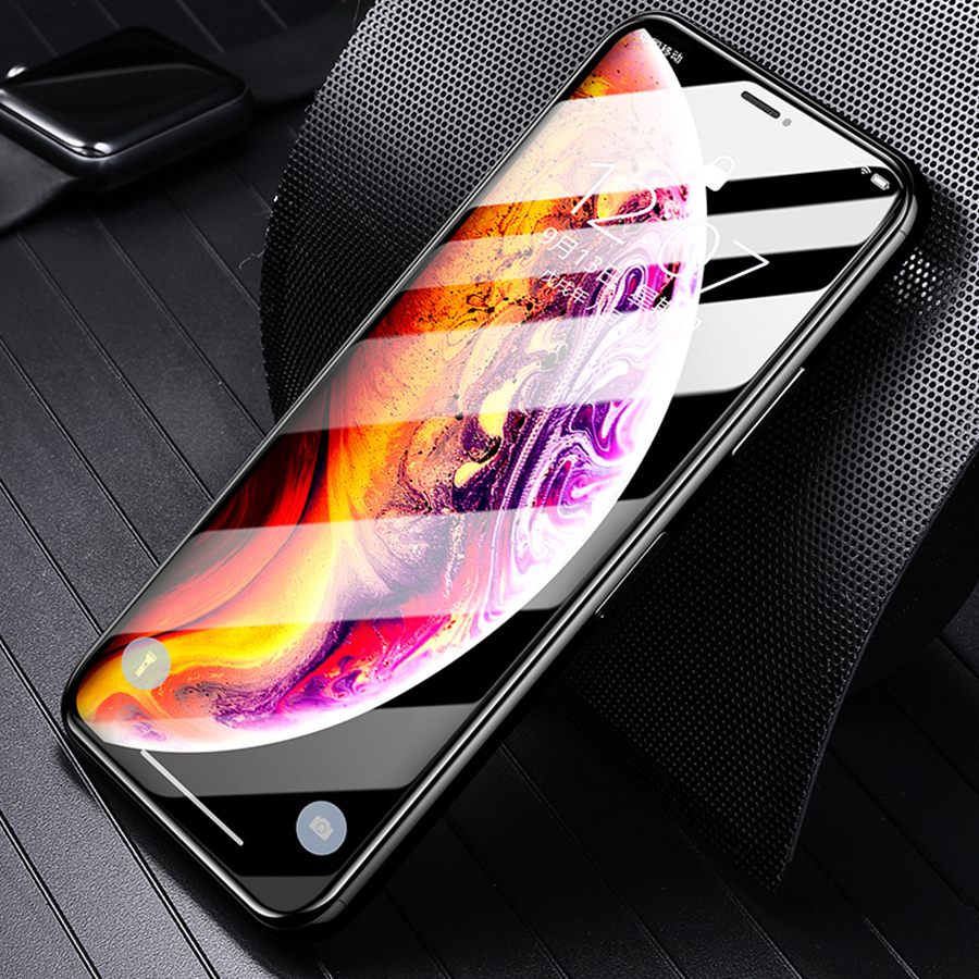 

Bakeey 5D изогнутый край протектор экрана для iPhone XS Макс / iPhone 11 Pro Макс Анти Отпечатков пальцев закаленное стекло пленка