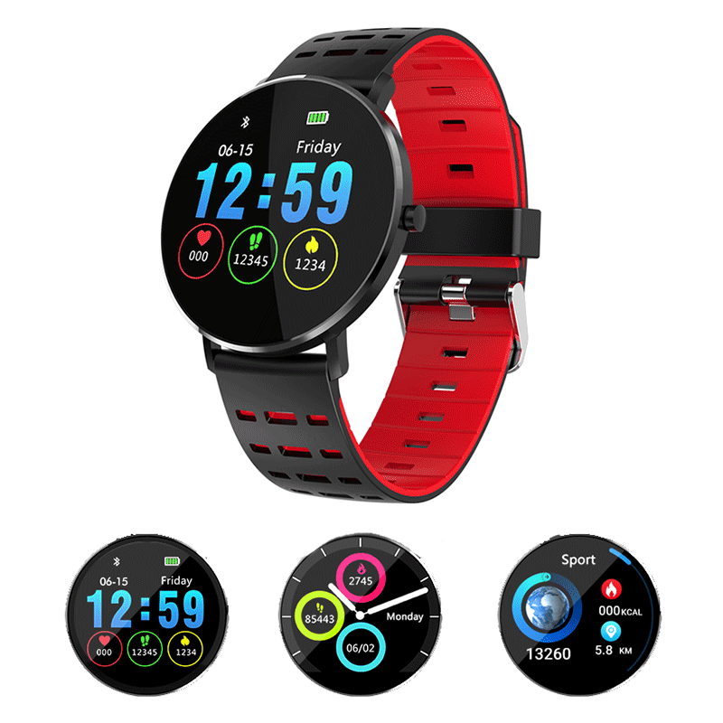 

XANES L6 1.22'' Color Touch Screen IP68 Waterproof Smart Watch Heart Rate Monitor Fitness Bracelet