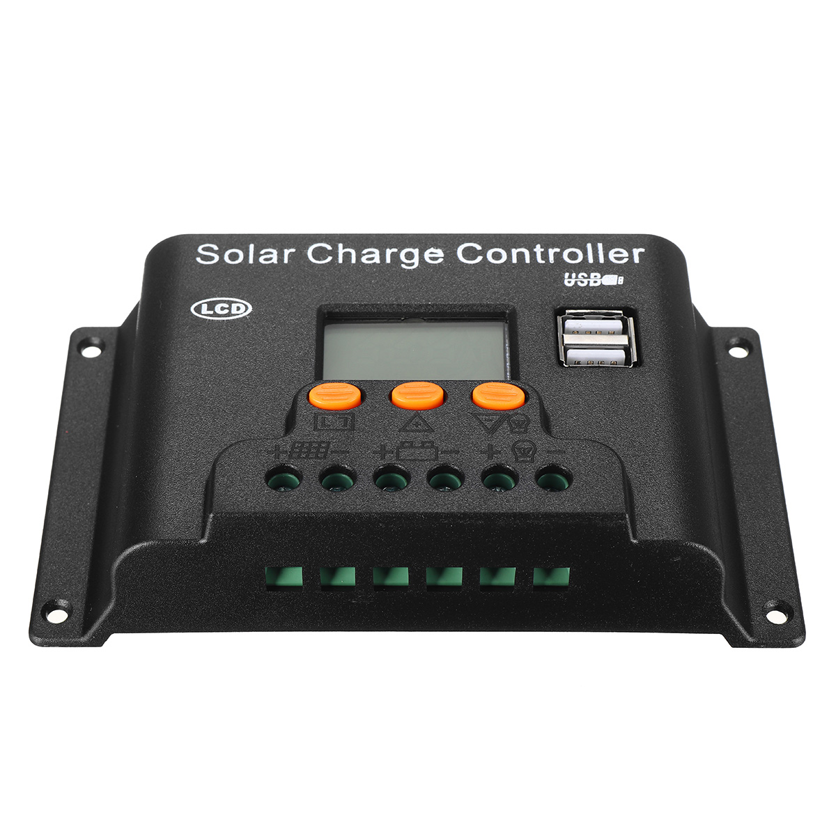 10/20/30/40/50/60A 12v/24v Adjust PWN Solar Battery Charge Controller for Solar Panel Support Dual USB Output/Large LCD Display 23