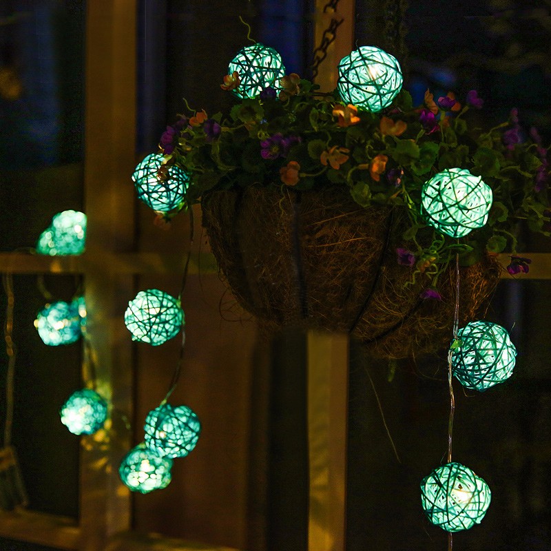 Find Battery Powered 1.8M 10LEDs Rattan Ball Fairy String Lights for Christmas Garden Party for Sale on Gipsybee.com with cryptocurrencies