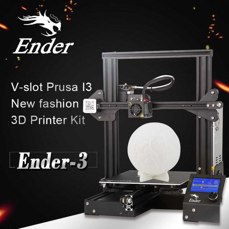 Creality 3D® Ender-3 V-slot Prusa I3 DIY 3D Printer Kit 220x220x250mm Printing Size With Power Resume Function/MK10 Extruder 1.75mm 0.4mm Nozzle 31