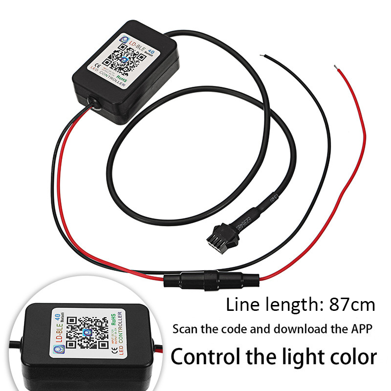 Paire Bluetooth APP Contrôle 5050 RGB LED Demon / Angel Eyes Lumières pour Offroad Phare Retrofit