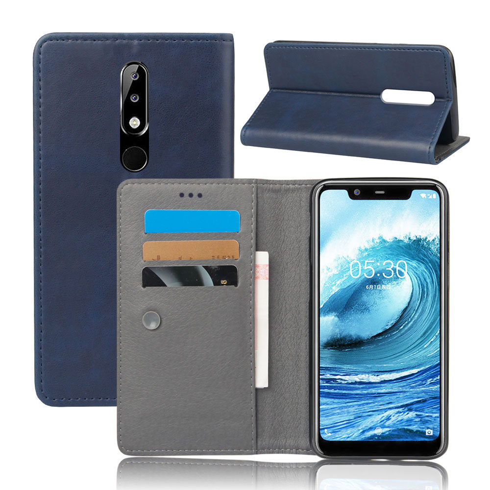 

Bakeey Luxury Magnetic Card Slot With Stand Flip PU Leather Case Protective Case For Nokia X5