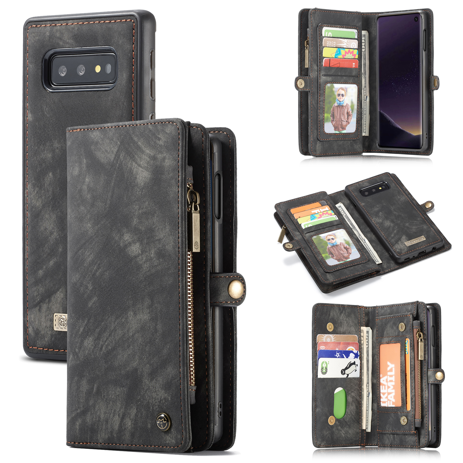 

CaseMe Magnetic Detachable Wallet Protective Case For Samsung Galaxy S10e