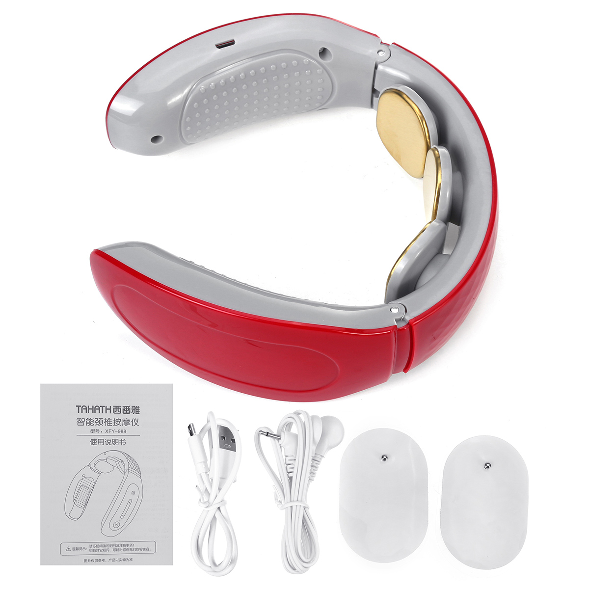 Find 3D Neck Massager 4 Modes 15 Intensity Heating Electric Pulse Shoulder Relax Relieve Pain Cervical Massager for Sale on Gipsybee.com with cryptocurrencies