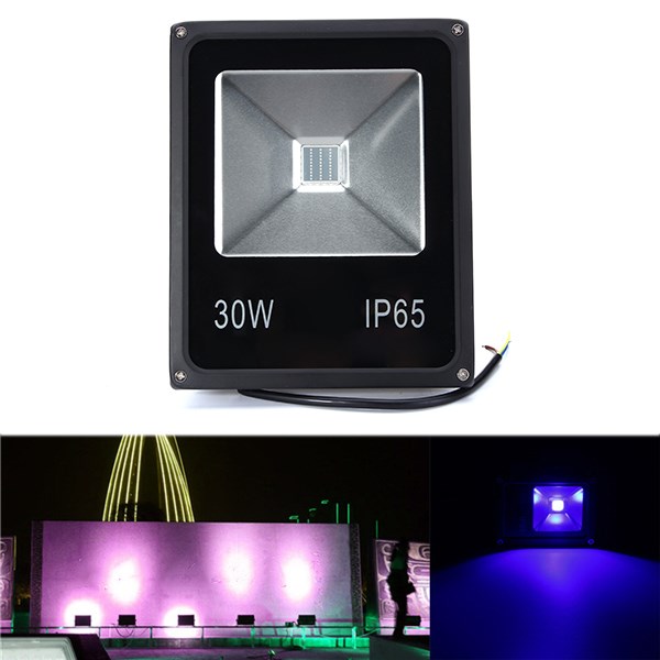 30W UV LED Projector Flood light 365/375/385/395/405/415NM Outdoor Waterproof Lamp AC85-265V  1
