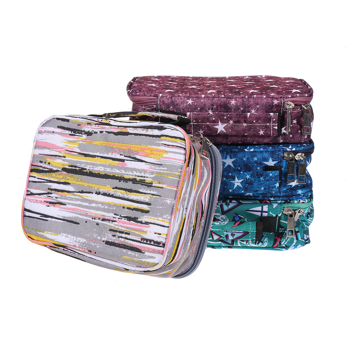 72 Holes Pencil Bag Multifunction Pencil Cases 36 Colors Pen Storage Bag Case Pen Makeup Brush for Student School Supplies—3