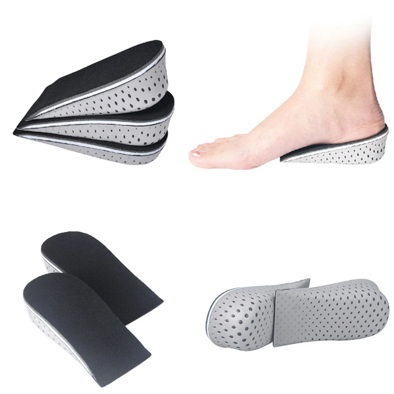 Unisex Increase Height High Half Insoles Memory Foam Shoe Inserts Cushion