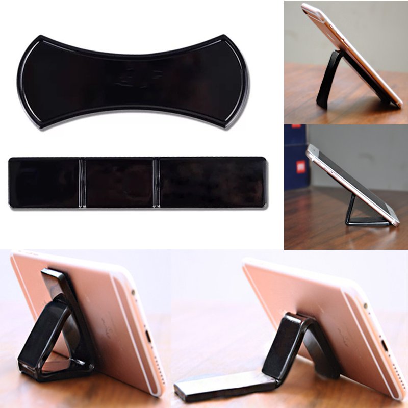 

2 Pcs Upgraded Dual Slots Fixed Adjustable Powerful Sticky Anti-slip Gel Pad Wall Stand Phone Holder