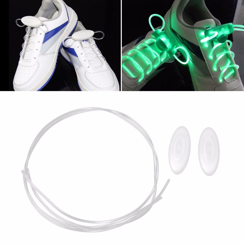 

1 Pair LED Bestselling 80CM Flash Luminous Fashionable 6 Color Glass Fiber Shoe Laces for Party Skating Running Disco Light Up Glow Nylon Strap