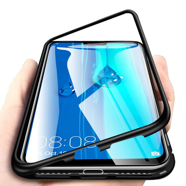 

Bakeey 360° Magnetic Adsorption Metal Tempered Glass Flip Protective Case for Huawei Y9 2019