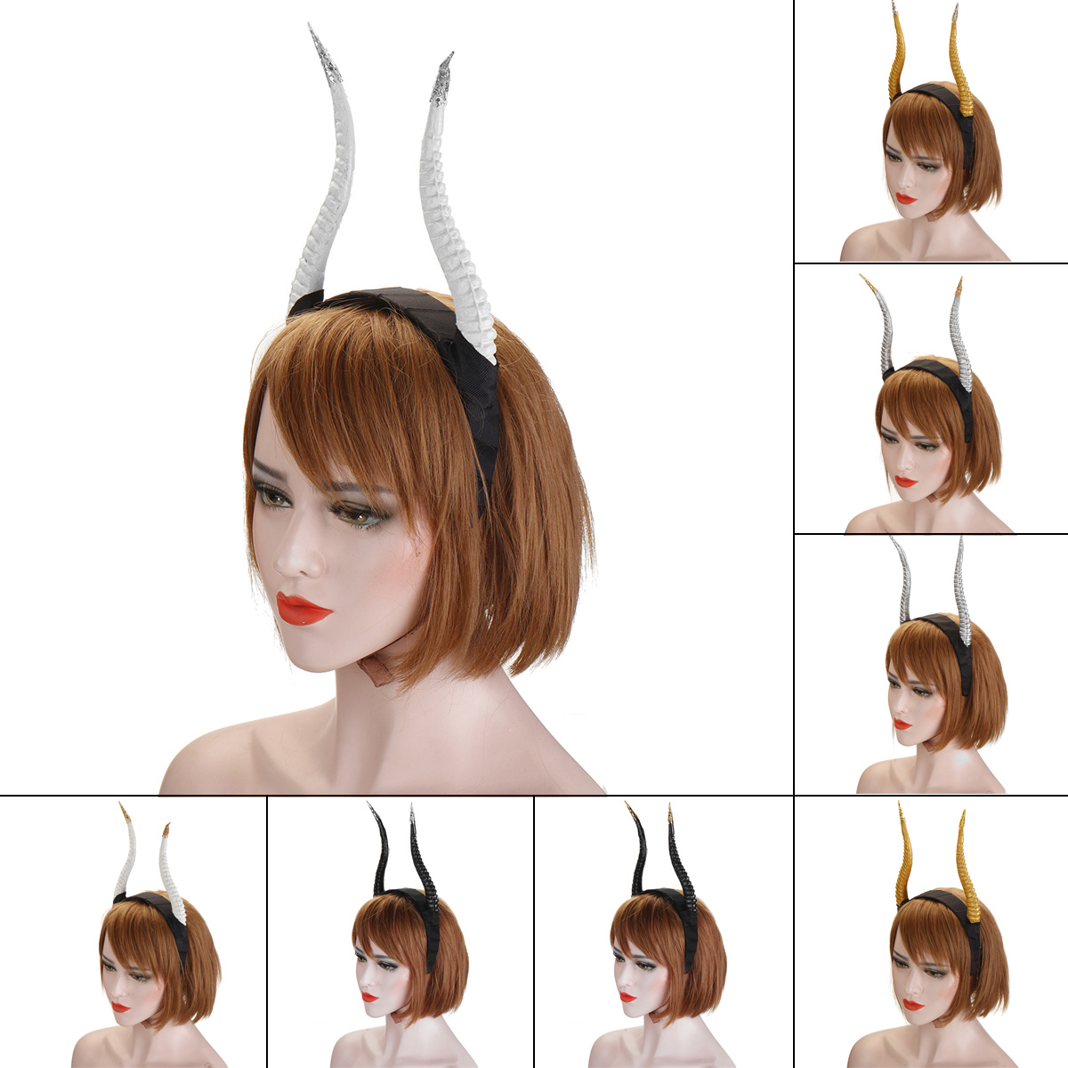 

Girls Halloween Stereo Devil Horn Headband Cosplay Hair Hoop