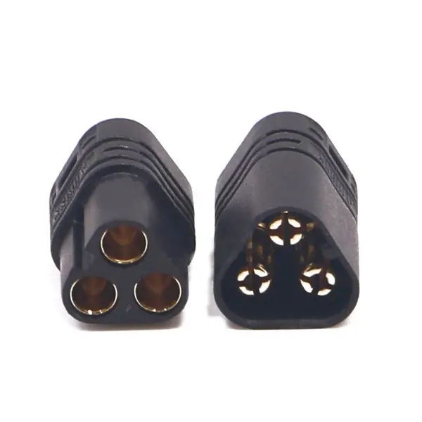 Amass MT60 Three-hole Plug Connector Black Male & Female 1 Pair