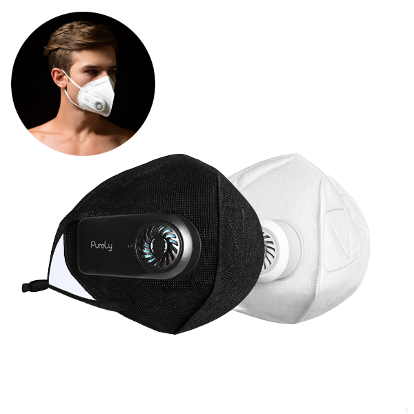 

Purely Fresh Air Mask PM2.5 Filter Anti-Pollution Respirator USB Rechargeable 3 Modes Wind Speed Anti Dust Breathing Face Mask For Sport Cycling Camping Travel From Xiaomi Youpin