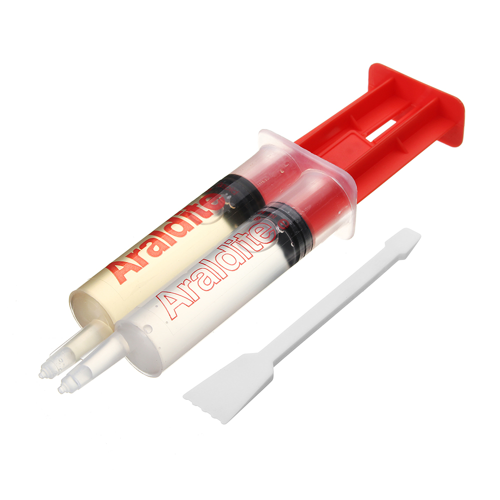 

24mL Rapid Fast Curing 5 Minute AB Epoxy Adhesive Clear Syringe Nozzle Quick Setting Glue