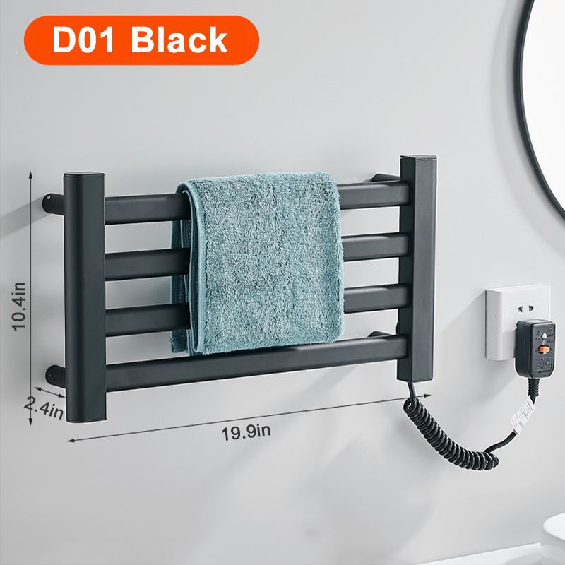 Electric Towel Shelf 50W Intelligent Thermostatic Aluminum Heated Rack 11