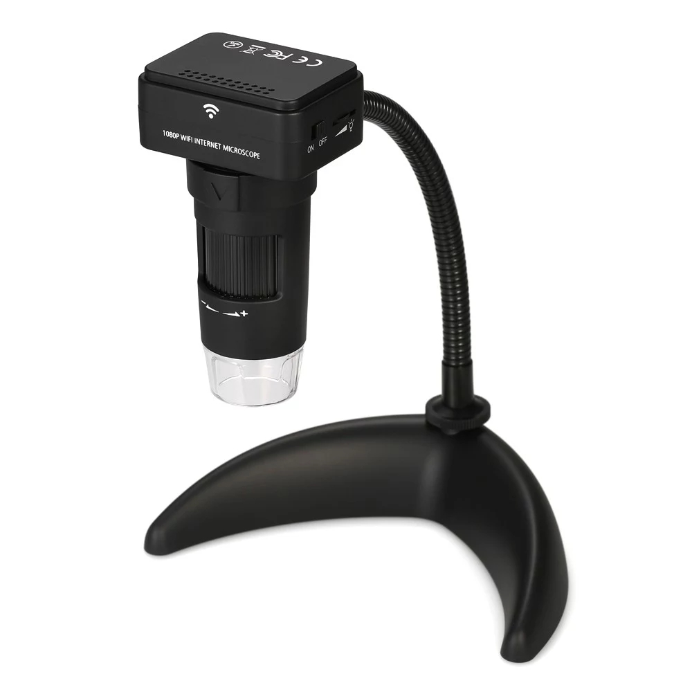 

UM017B 200X Wireless Wi-Fi Digital Zoom Microscope 1.0MP Camera 8-LED Light Handheld Magnifying Glass Magnifier