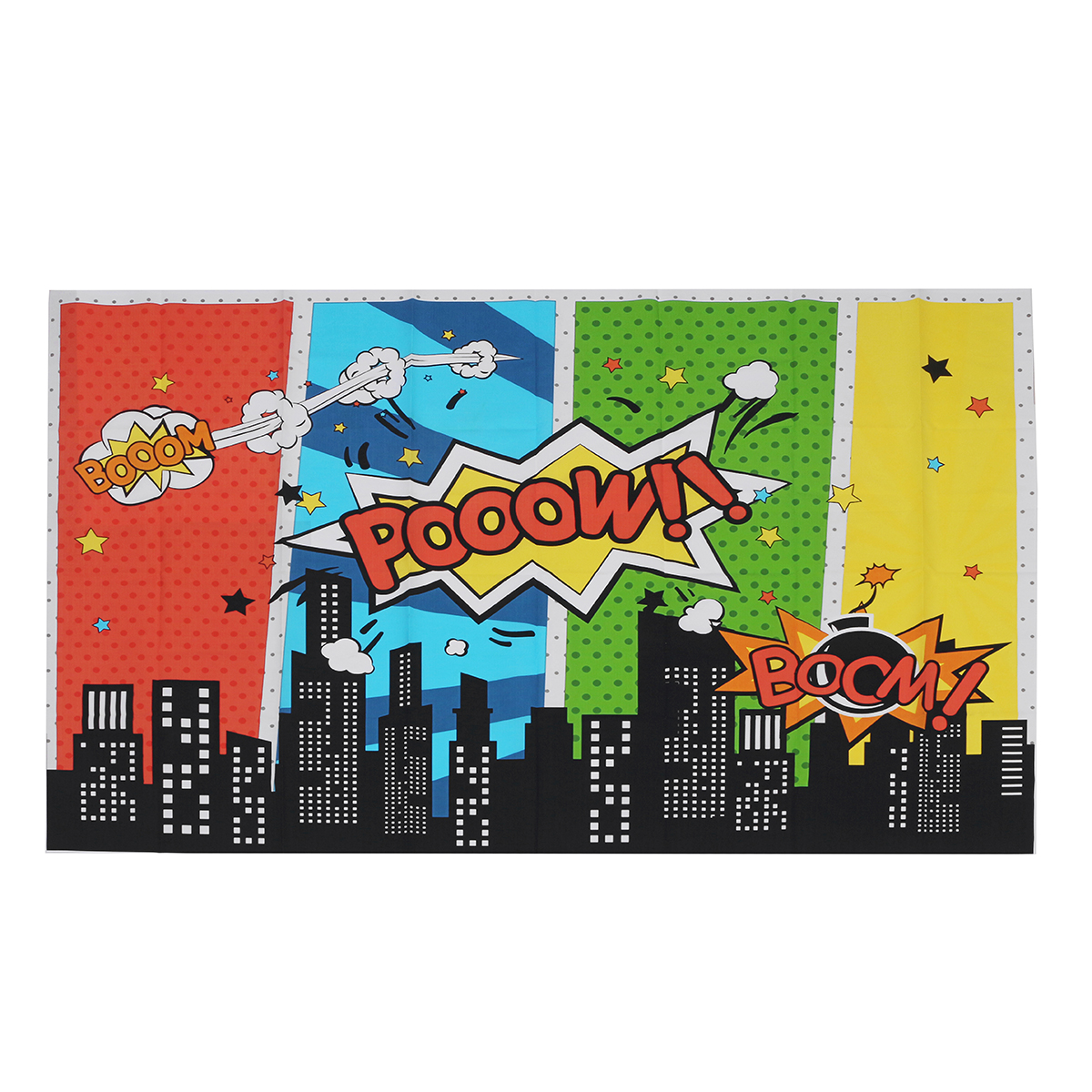 

5x7FT 9x6FT Vinyl Superhero Cartoon City Boom Pooow Photography Backdrop Background Studio Prop