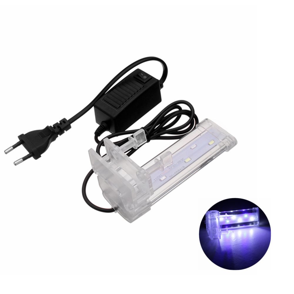 

12CM Crystal LED Аквариум Легкий клип на Растение Grow Fish Tank Lighting Лампа AC220V