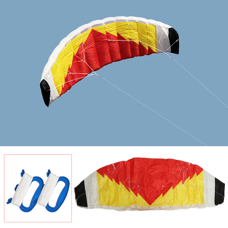 

2-Line Parafoil Stunt Kite 0.7 x 2m Parachute Sail/Surfing Beach Nylon Fabric