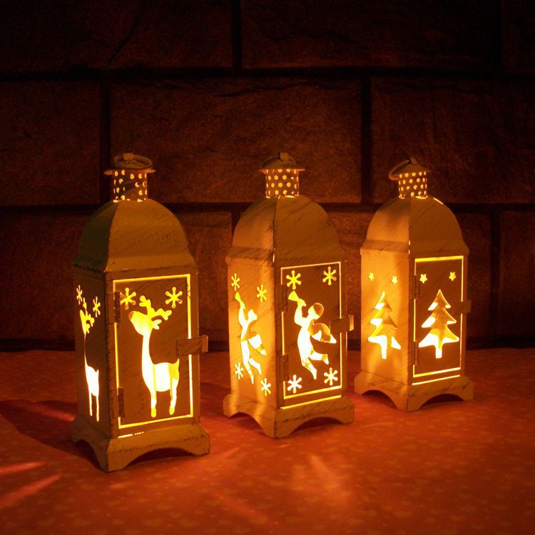

Morocco European Glass Wrought Iron Candlestick Retro Iron Candlestick Ornaments Glass Hanging Chandelier Party