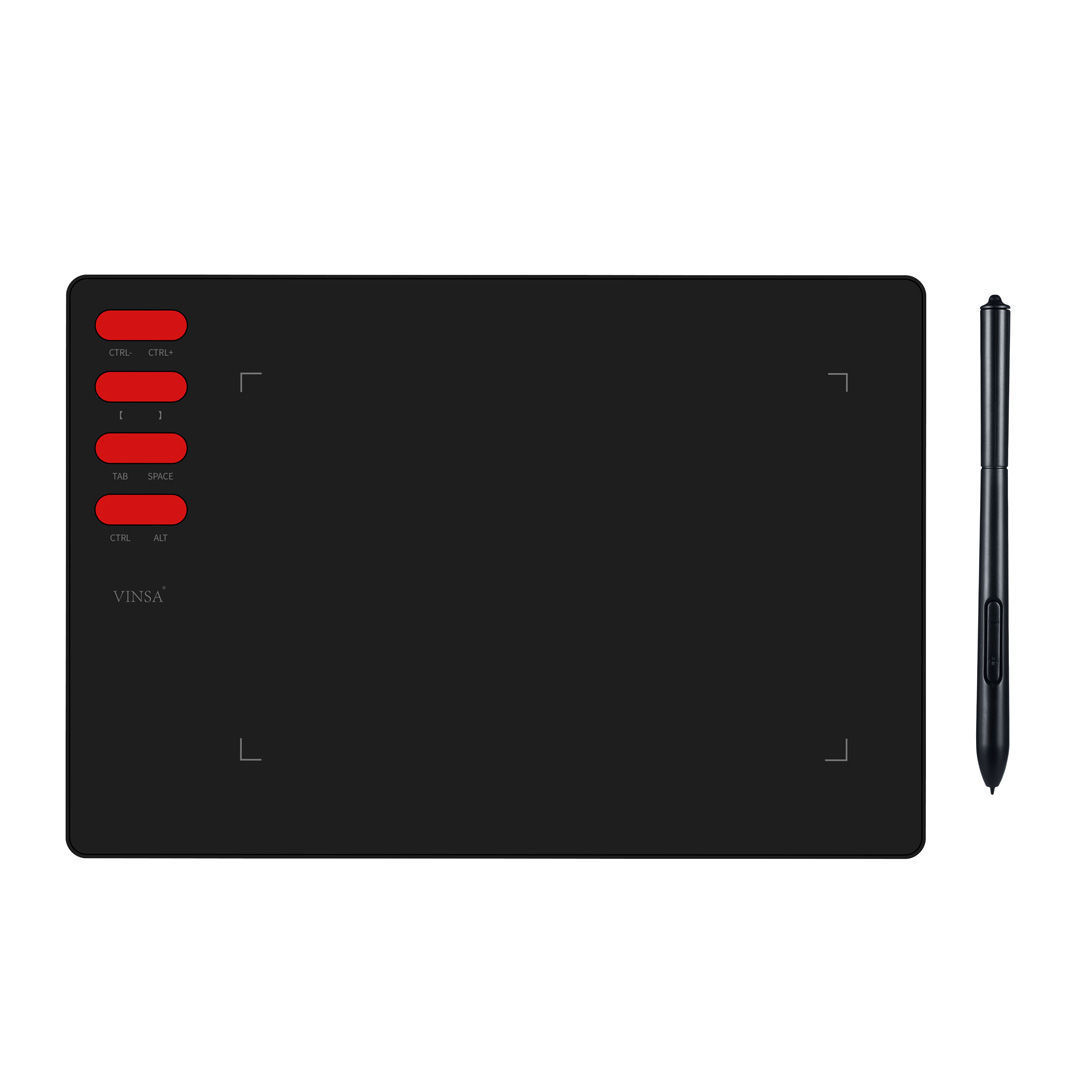 Find VINSA T505 Graphics Drawing Tablet Ultralight Creation With Battery-free Stylus 30 Pen Nibs 8192 Levels Pressure 8 ShortcutKeys for Sale on Gipsybee.com with cryptocurrencies