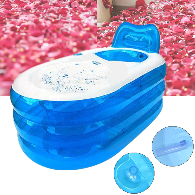 

59x33.5x27.6inch Portable PVC Adult Bath Tub Folding Inflatable Travel Non-toxic Thick Bathtub