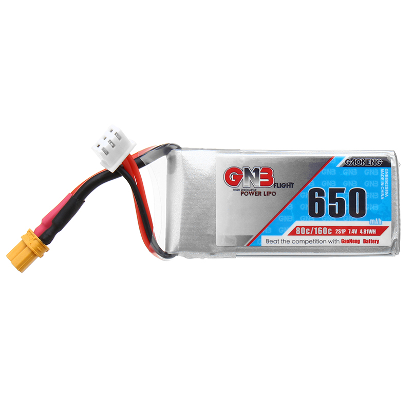 

Gaoneng GNB 7.4V 650mAh 80C / 160C 2S Lipo Батарея XT30 Plug