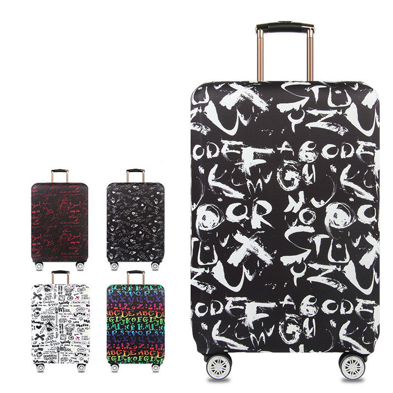 

Honana Graffiti Style Elastic Luggage Cover Trolley Case Cover Durable Suitcase Protector for 18-32 Inch Case Warm Travel Accessories