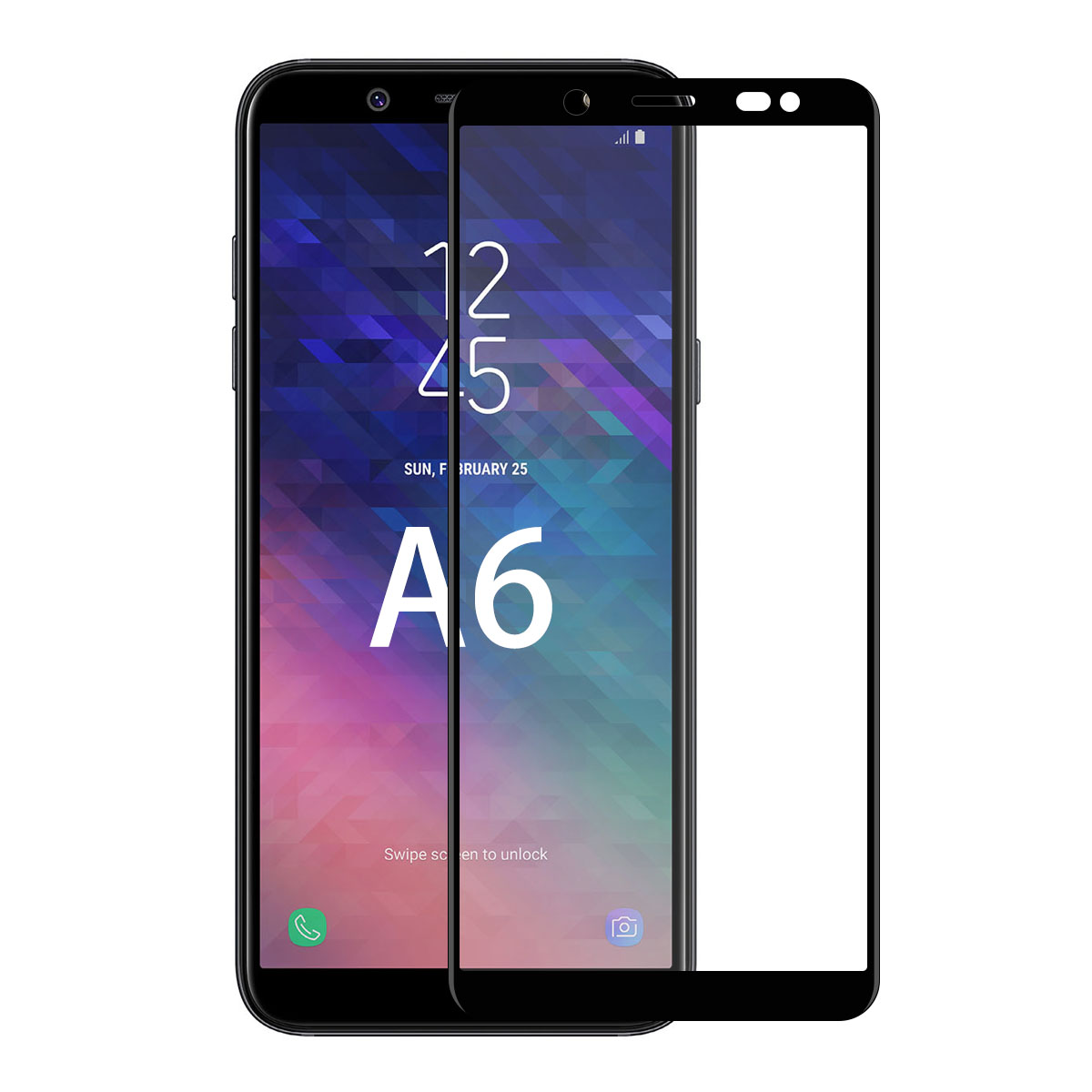 

Enkay 6D Curved Edge Screen Protector For Samsung Galaxy A6 2018 Full Screen Coverage Tempered Glass Film