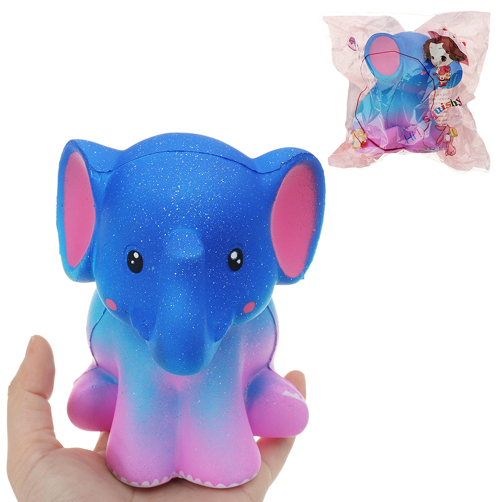 

Elephant Squishy 13.5 * 10.5 CM Медленный рост с подарком коллекции упаковки Soft Игрушка