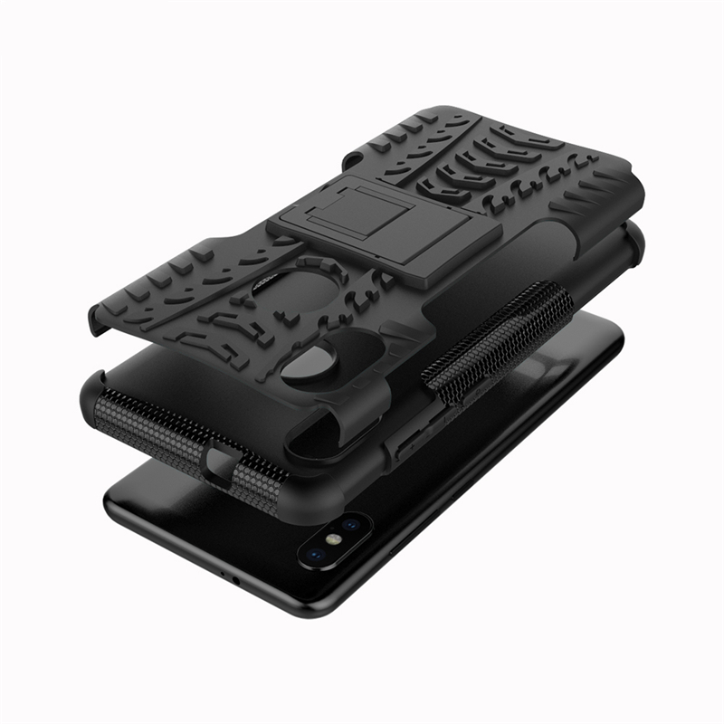 

Bakeey Armor Противоударный Держатель Двойной Прочный Силикон + Защитный ПК Чехол Для Xiaomi Redmi Note 5