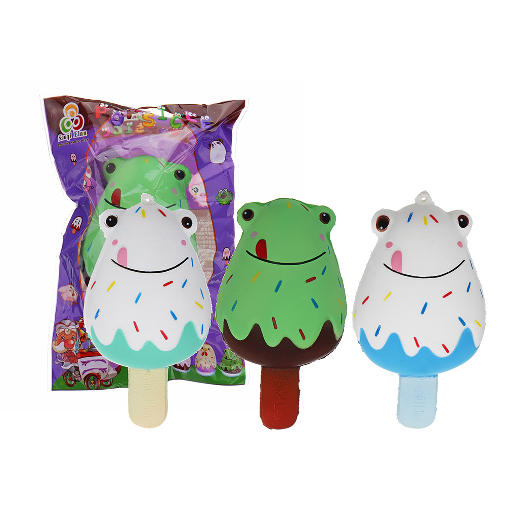 

Sanqi Elan Frog Popsicle Ice-lolly Squishy 12 * 6CM Лицензированный медленный рост Soft Игрушка с упаковкой