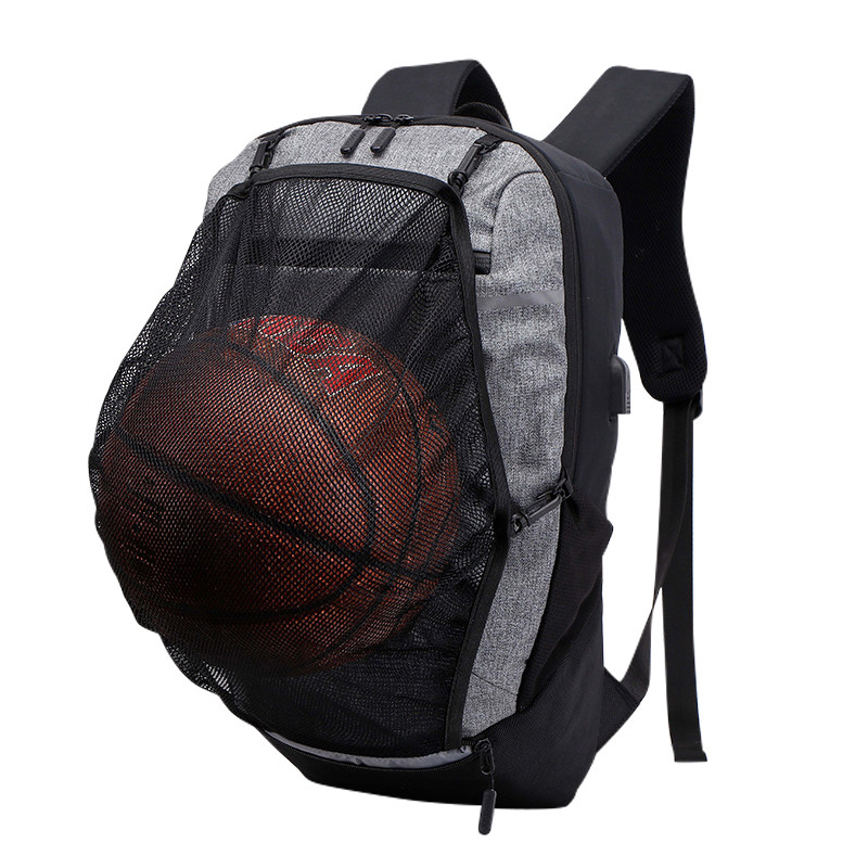 

IPRee® Oxford USB Backpack Travel Waterproof Laptop Bag School Bag Sport Shoulder Bag With Ball Net Pack