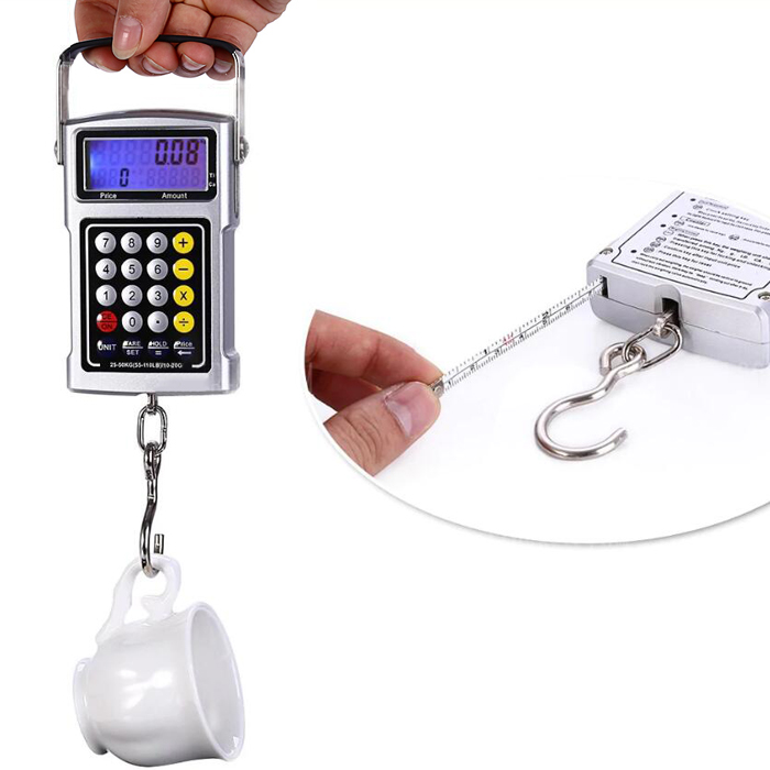 

Portable 50kg 10g Scale Calculator Electronic Digital Hanging Weight Hook Luggage Scale