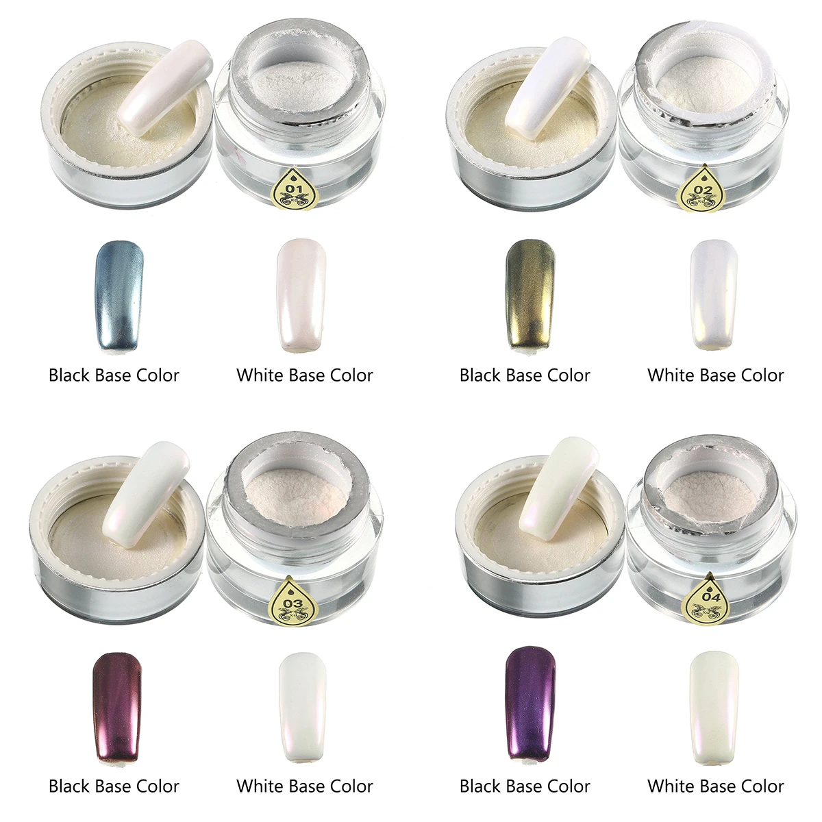 6 Colors Magic Mirror Chrome Pearl Shell Luster Powder Dust Decorations Glitter Pigment