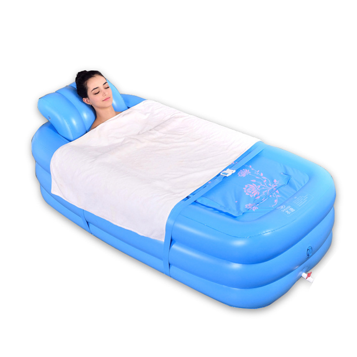 165x85x45cm Bathtub Inflatable Tub Portable Travel Bath Adult Spa Pool Warm Bathtub Folding 28