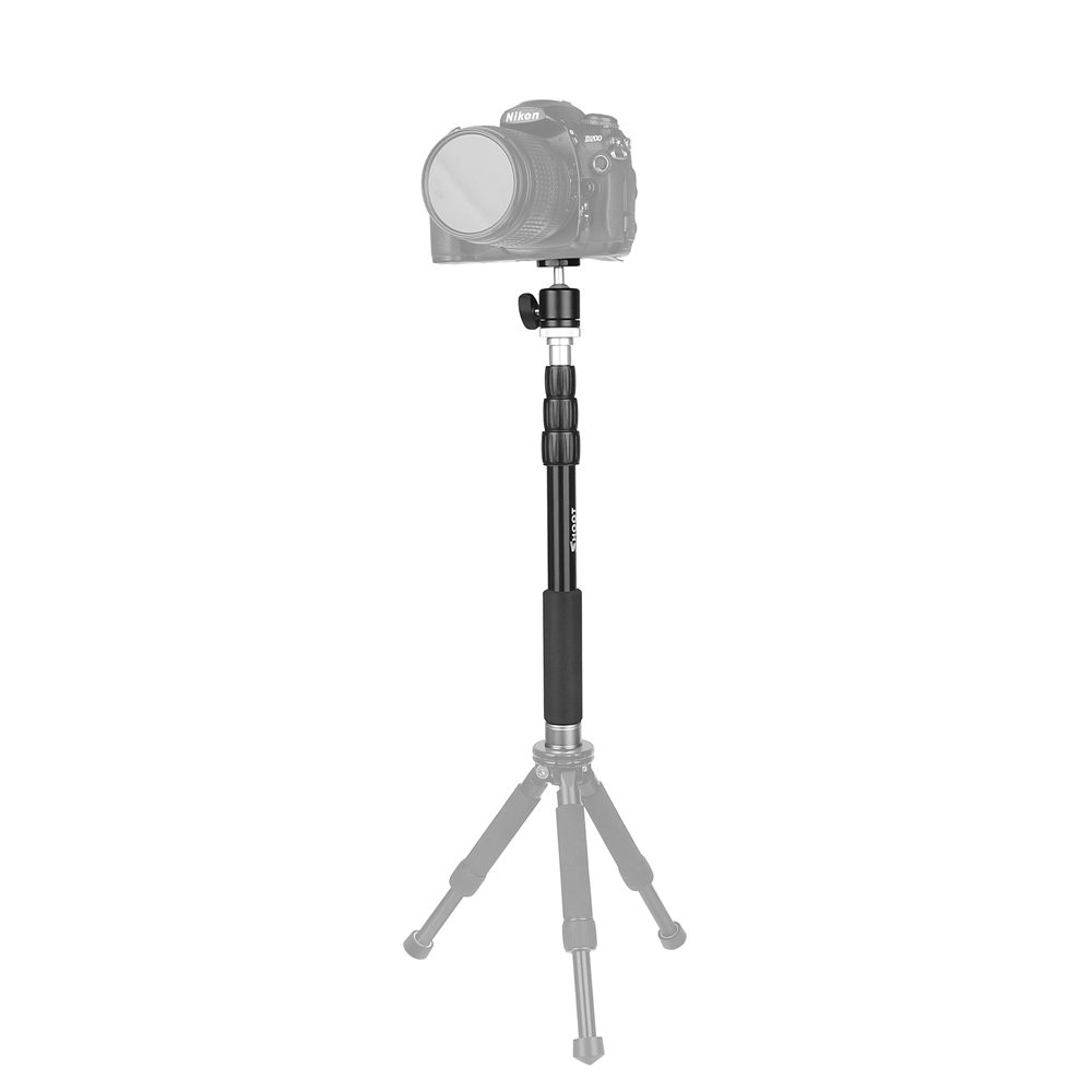 

SHOOT XTGP443 Portable Aluminum Alloy Monopod Selfie Stick for GoPro Hero 6 5 4 Xiaomi Yi 4K Mijia H9 Camera for Nikon for Canon for Sony DSLR Cameras for iPhone for Samsung Smartphones with Ball Head