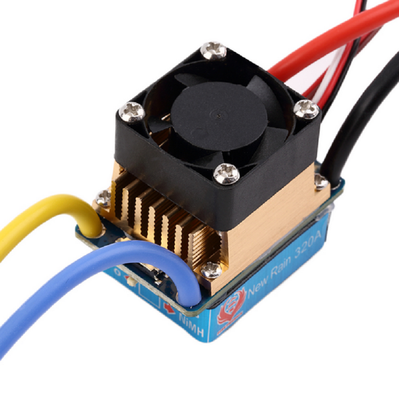 

Waterproof Brushed ESC 320A 3S with Fan 5V 3A BEC T-Plug For 1/10 RC Car