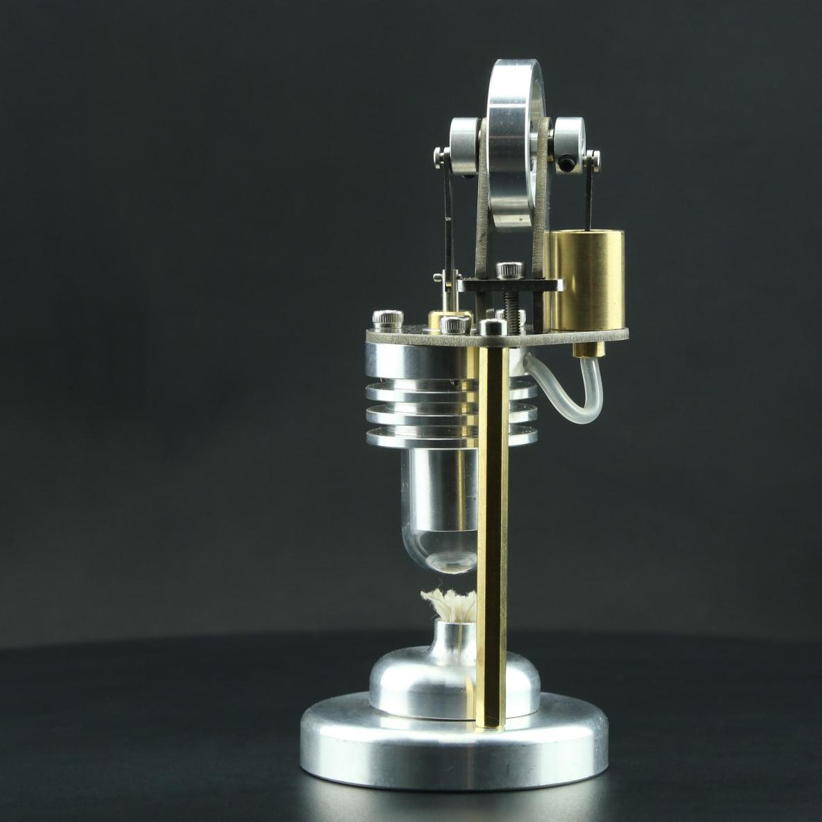 

Mini Vertical Hot Air Stirling Engine Alcohol Lamp Engine Physics Experiment Education Model Gift
