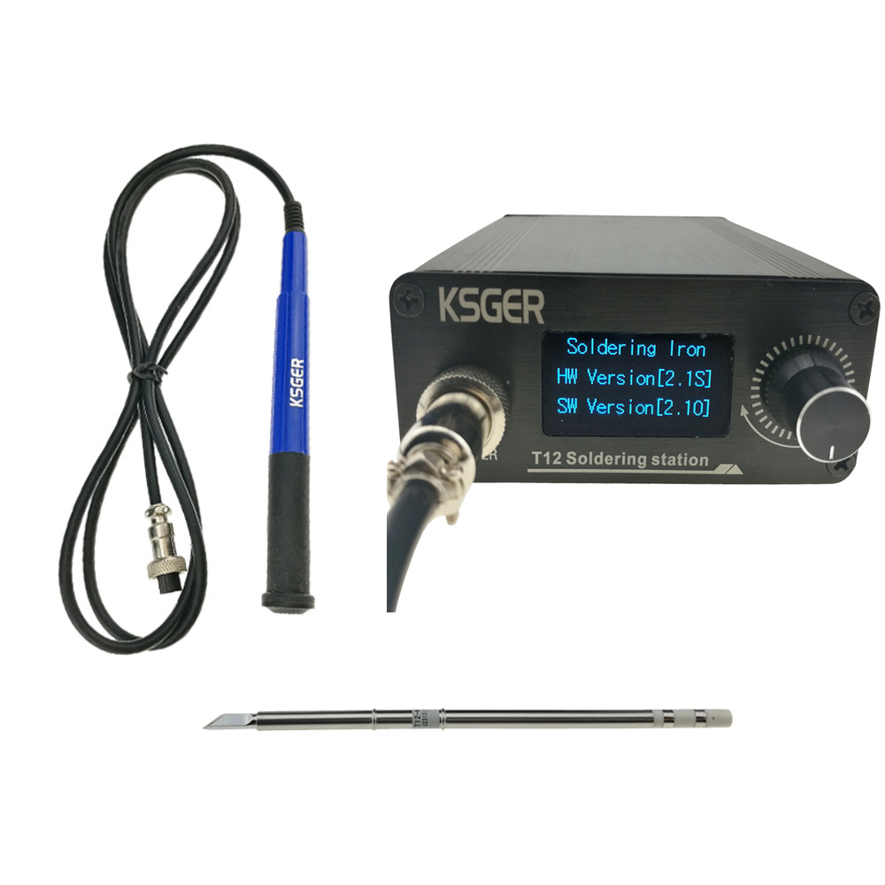 

KSGER V2.1S T12 Digital Temperature Controller Soldering Station Electric Soldering Iron Tips T12-K + 9501 Handle
