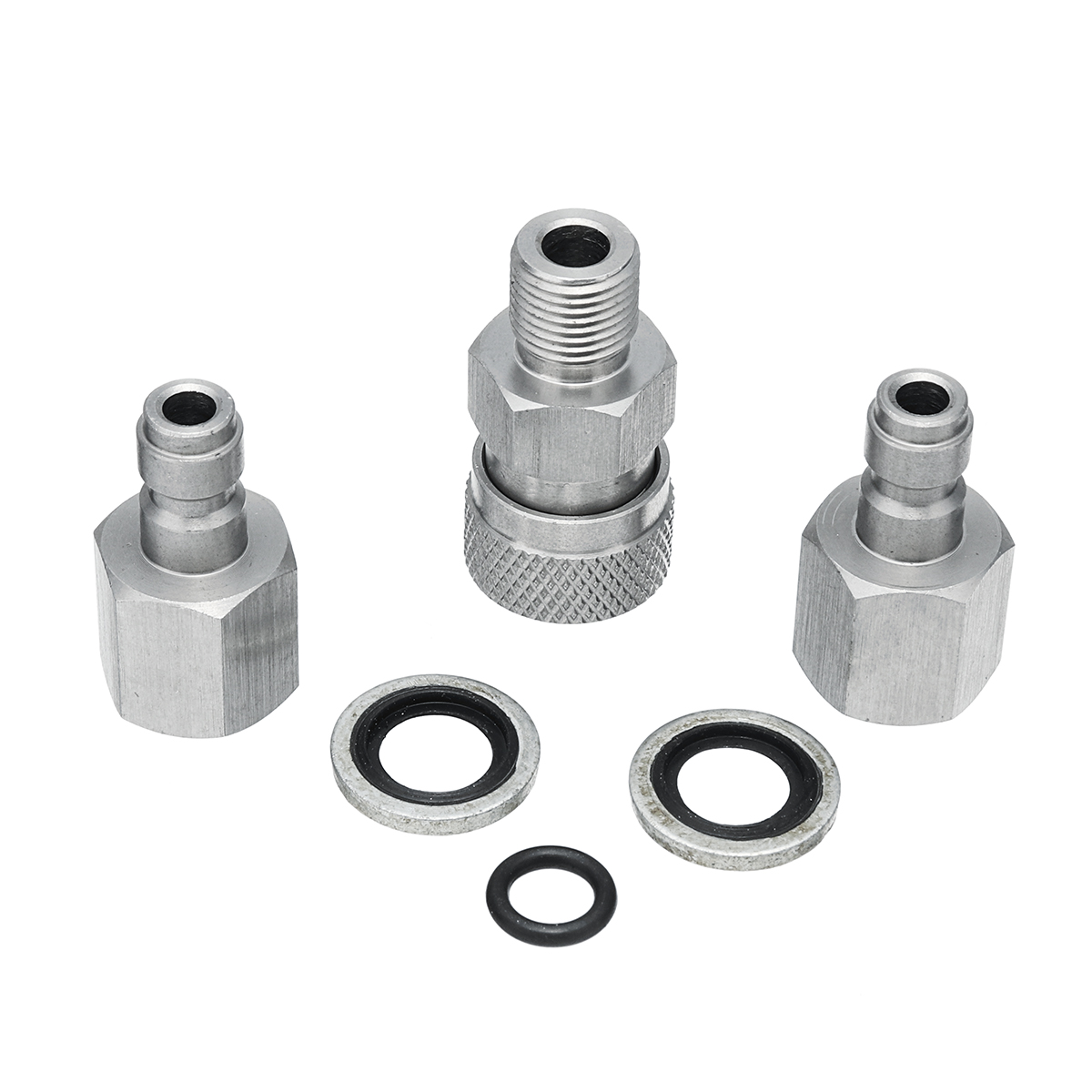 

Stainless PCP Air Gun Filling Quick Connect Adapter 1/8 BSPP With Plugs Fitting Connector Coupler