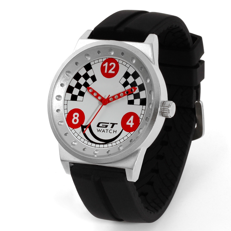 

GT 002 Sport Fashion Casual Silica Gel Watch Band Car Racing Style Men Quartz Wrist Watch