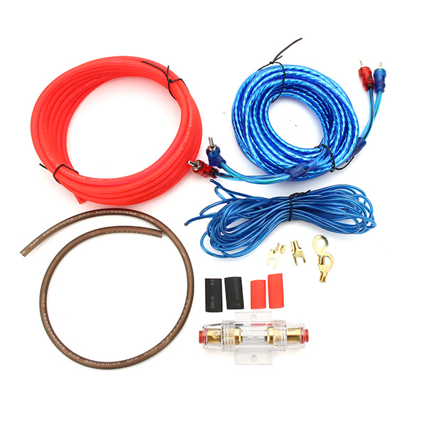 

1500W 8GA Car Audio Subwoofer Amplifier AMP Wiring Fuse Holder Wire Cable Kit