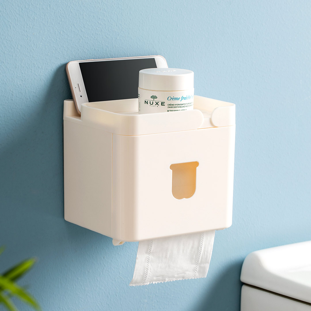 

Jordan&Judy 3 in 1 Waterproof Wall Mounted Bathroom Tissue Box Roll Issue Facial Tissue Dispenser Adhesive Hanging Cell Phone Holder from Xiaomi Youpin