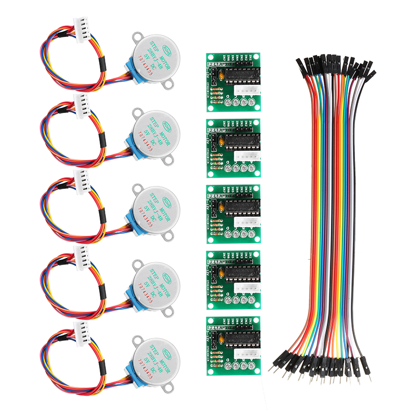 

Geekcreit® 5Pcs 5V Stepper Motor With ULN2003 Driver Board Dupont Cable For Arduino