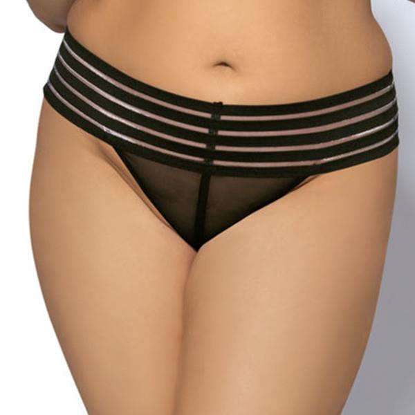

Hollow Out High Waist Bandage Crotchless Thongs