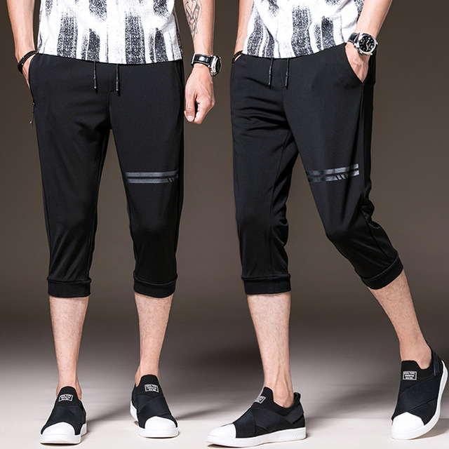 

Season Trend Men's Youth Thin Section Cropped Pants Fashion Sports Feet In Pants Tether Micro-elastic Men's Shorts