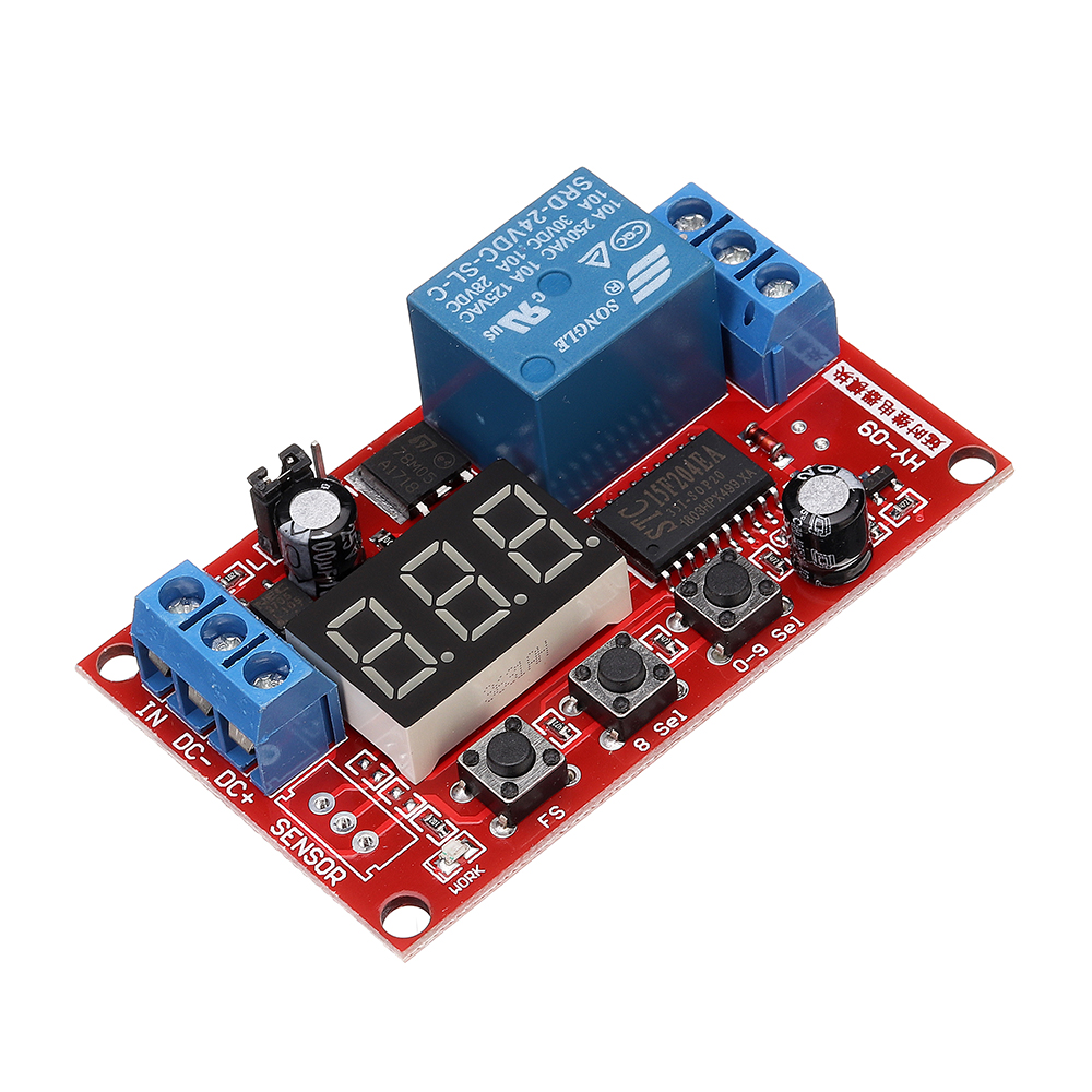 

BESTEP 24V Relay Module Digital Display Delay Board High and Low Trigger Adjustable Cycle Multi-function For Auduino Smart Home