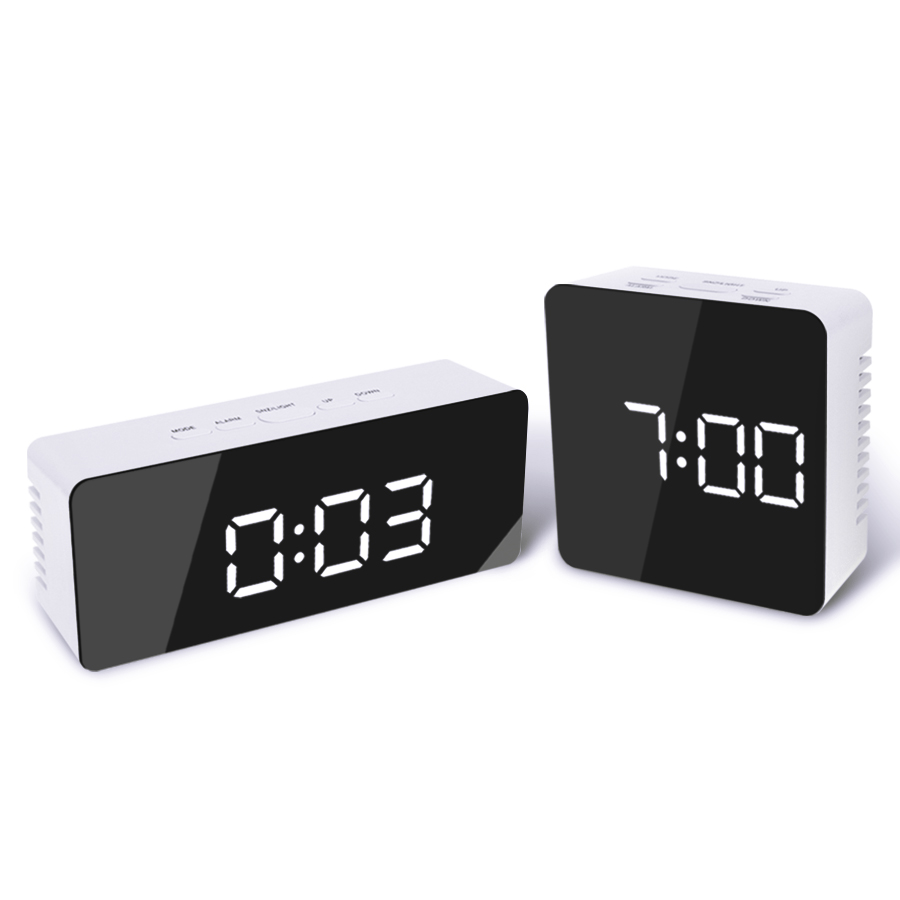 

[2019 Third Digoo Carnival] Digoo DG-DM1 Wireless USB Mirror LED Digital Therometer Temperature Night Mode Black Alarm Clock